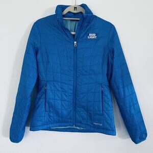 Marmot Womens SM Quilted Puffer Jacket Blue Full Zip Lightweight Outdoor Ripstop